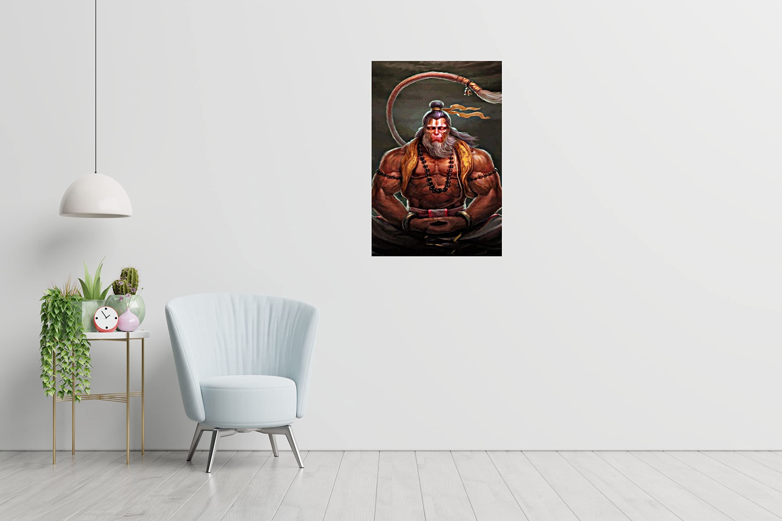 Baldau Prints Hanuman Ji Big Size Flex Poster For Room (24X36 Inch,210 Gsm,Gloss Finish) D-2736